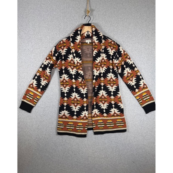 Lucky Brand Sweaters - Lucky Brand Cardigan Sweater Womens S Multicolor Southwestern Aztec Boho Western
